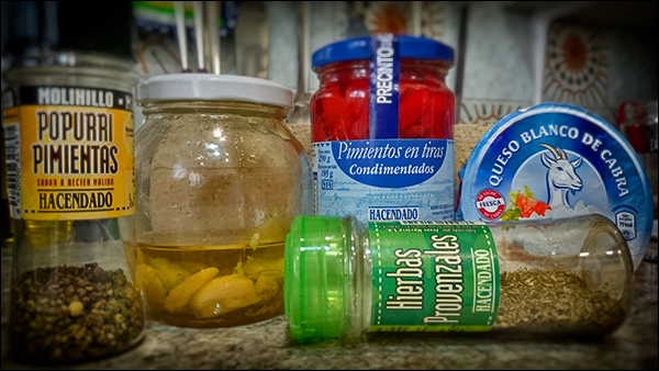 Ingredientes para Salsa de pimientos de piquillo
