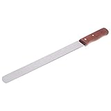Chef de cocina en acero inoxidable Pan Pastel Cuchillo para cortar Herramienta de cocinar en dientes de sierra multi-taille con mango de madera, 03