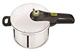 Tefal Secure 5 Neo 6L (Sin Cestillo) Olla a rápida, Acero Inoxidable, Plateado