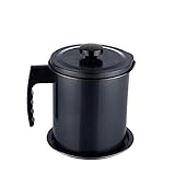 Aceite de cocina Almacenamiento de grasa Keeper, aceite de grasa colador recipiente con filtro para freír profundo