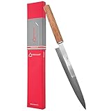 Pirge PROSHARP Cuchillo de Cocina Tradicional japonés Profesional | Cuchillo Sushi Inoxidable | Resistencia a la corrosión | Mango ergonómico de Palisandro (Yanagiba)
