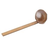 SimpleLife Sopa de Madera Cuchara Ramen Cuchara Colador Cuchara Caliente Cucharada Ranura Scoop Colander