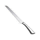 BESTONZON Cuchillo para pan Cuchillo para pastel Cuchillo para rebanar pan de acero inoxidable Cuchillo profesional con dientes Cuchillo afilado Cuchillo ergonómico Cuchillo cortador