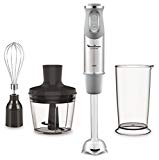 Moulinex QuickChef DD655D10 Batidora de Varilla con 2 Accesorios, tecnología, Acero Inoxidable, 10 velocidades, 1000 W
