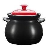 GMING Olla De Piedra - Cazuela De Cerámica - Horno Holandés - Resistente Al Calor, Fácil De Limpiar, Olla Antidesbordamiento, Buena Disipación De Calor, Fondo Plano De La Olla, Incluso Calor