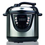 NEWCHEF Olla Programable Eléctrica 3D NH612, Capacidad 6L, 1000W, 10 Modos de Cocinar, Detector de Alimentos. Incluye: Cubeta 100% Antiadherente, Recetario, Rejilla, Vaso Medidor y Espátula