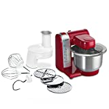 Bosch MUM48R1 Robot de Cocina 600 W, 3.9 L, Metal y Plástico, 4 Velocidades, Rojo