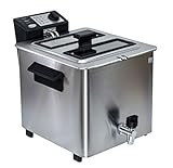 Maxell Power CE FREIDORA ELECTRICA 8L Acero Inoxidable 3000W Ventana Grifo Extractor Profesional