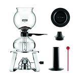 Bodum - K1218-16 - Pebo - Cafetera Alambique 8 Tazas - 1,0 l + con Calentador de Gas y Accesorios