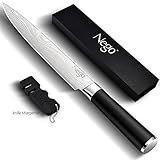 Nego Cuchillos jamón 9,5 pulg - Cuchillo Cortar Sushi y Sashimi, filetear y rebanar el Pescado - Cuchilla de Acero Inoxidable Muy Afilada con Alto Contenido de Carbono y Cuchilla