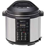 Amazonbasics - Olla a presión eléctrica, multiusos, 23 en 1, 5,5 l, 1000 W, acero inoxidable cepillado