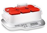 Moulinex Multidelices Express YG660120 - Yogurtera Eléctrica con 5 Programas y Función Exprés de 4 Horas, Incluye 6 Vasos Yogurtera con Tapa, Bandeja y Libro de Recetas, para Hacer Yogures Artesanos