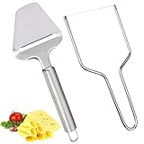 HUYIWEI Cortador de queso de acero inoxidable, 2 herramientas para cortar queso, queso, mantequilla, utensilio de cocina