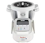 Moulinex i-Companion HF900110 - Robot de cocina Bluetooth 13 programas y 6 accesorios capacidad 6 personas, incluye cuchilla picadora, batidor, mezclador, amasador, triturador y cesta de vapor