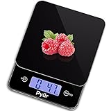 Multifunción Digital de cocina alimentos escala, precisión hasta 11 libras (5 kg) – LCD Display & Tara, vidrio templado