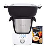 CHEFBOT COMPACT STEAMPRO - Robot de Cocina Multifunción, Compacto, Cocina al Vapor, 23 Funciones, 10 Velocidades con Turbo, Bol de Acero inoxidable 2,2 L, Libre BPA (con Vaporera y Recetario - Blanco)