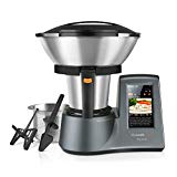 Taurus Mycook Touch - Robot de cocina por inducción de 40 a 140º C, pantalla táctil de 7', 10 velocidades y cuatro funciones especiales, 1600 W, Acero Inoxidable, Gris