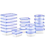 Deik Set de Recipientes para alimentos con tapa, Conjunto apilable de 20 Piezas, Sin BPA, Certificado LFGB, Apta para lavavajillas y microondas, tamaño diverso