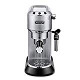 De'longhi Dedica EC685.M - Cafetera de bomba, acero inoxidable, capuccinatore, depósito 1,3 litros, sistema anti-goteo, café molido o monodosis, metal