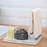 Qisiewell Organizador de Fregadero de Cocina Blanco para el Fregadero de Cocina Organizador de Carrito Soporte de Utensilios para Pasteles de Bricolaje Plástico ABS