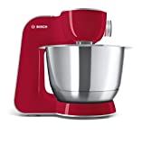 Bosch MUM58720 CreationLine - Robot de cocina (1000 W, acero inoxidable), 7 accesorios, color rojo