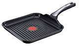 Tefal Expertise Grill de aluminio de 26 x 26 cm, antiadherente con extra de titanio, aptas para todo tipo de cocinas incluido inducción