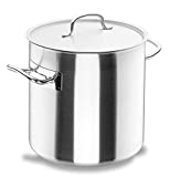 Lacor Chef-Classic 50132 - Olla recta con tapa, Acero Inoxidable 18/10, 32 cm