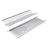 EMUCA - Escurridor de Platos y Vasos de Acero Inoxidable para Muebles de Cocina de Ancho 90 cm