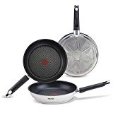 Tefal Emotion - Set de 3 sartenes de aluminio de 20, 24 y 26 cm, con antiadherente para todo tipo de cocinas incluido inducción