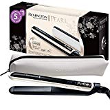 Remington Pearl S9500 - Plancha de Pelo, Cerámica Avanzada con Perla, Digital, Resultados Profesionales, Blanco y Negro