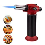 Fixget - Soplete de Cocina de Gas butano, para crème brûlée, Gas butano no Incluido, de Acero Inoxidable, Color Rojo, M