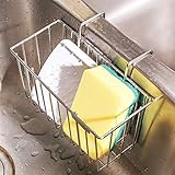 Perfetsell Soporte de Esponja de Cocina Estropajo Estante de Acero inoxidable Organizador de Fregadero de Cocina Estante de Almacenamiento para Fregadero Porta Escurridor de Líquido Cesta de Rejilla