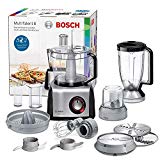 Bosch MC812M844 MultiTalent 8 - Procesador de alimentos / robot de cocina, 1.250 W, 3.9 litros de capacidad, multi-accesorios, color negro y acero inoxidable