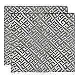 ULABLE Alfombrilla de secado de platos, almohadilla seca de microfibra, escurridor de platos de secado rápido para accesorios de mesa de cocina, lavado a máquina, 46.5 x 41 CM, 2 piezas