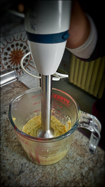 Triturar la berenjena