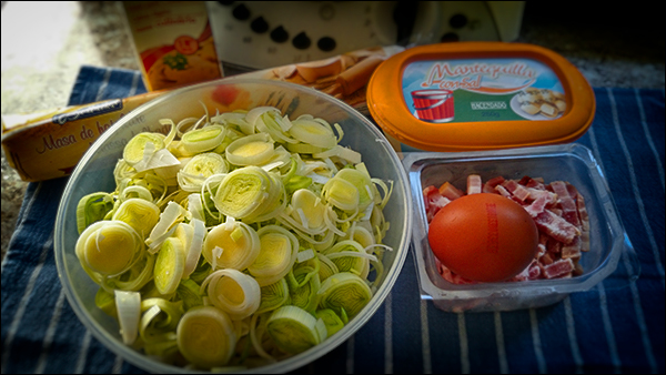 Preparando los ingredientes para el hojaldre