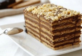 Tarta de chocolate y galletas