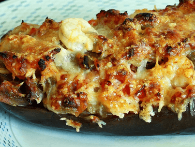 berenjena salida del horno