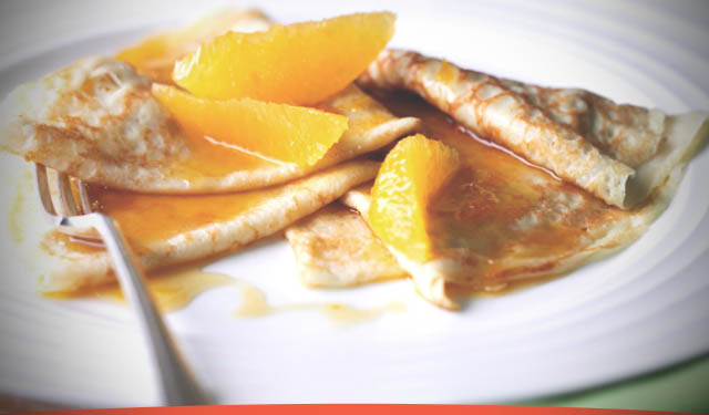 Receta de Crepes Suzette para 4 personas