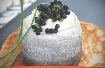 Receta de Blinis con arenques como aperitivos