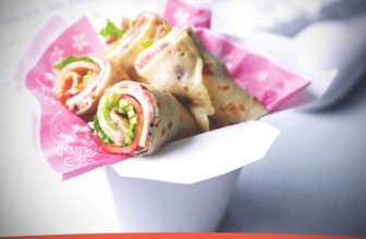 Receta de Crepes rellenas de jamón y queso