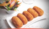 Receta de Croquetas con ensalada de vegetales y vinagreta