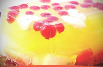 Receta de Gelatina de licor de melón y frutas